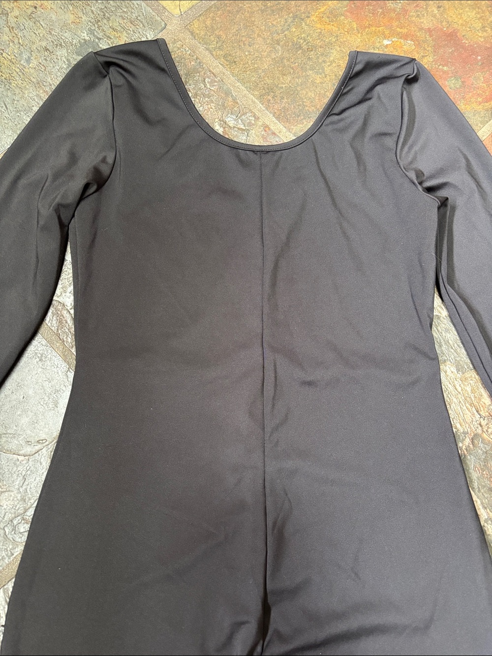 Black Long-Sleeve Full-Length Unitard - Picture 2 of 9